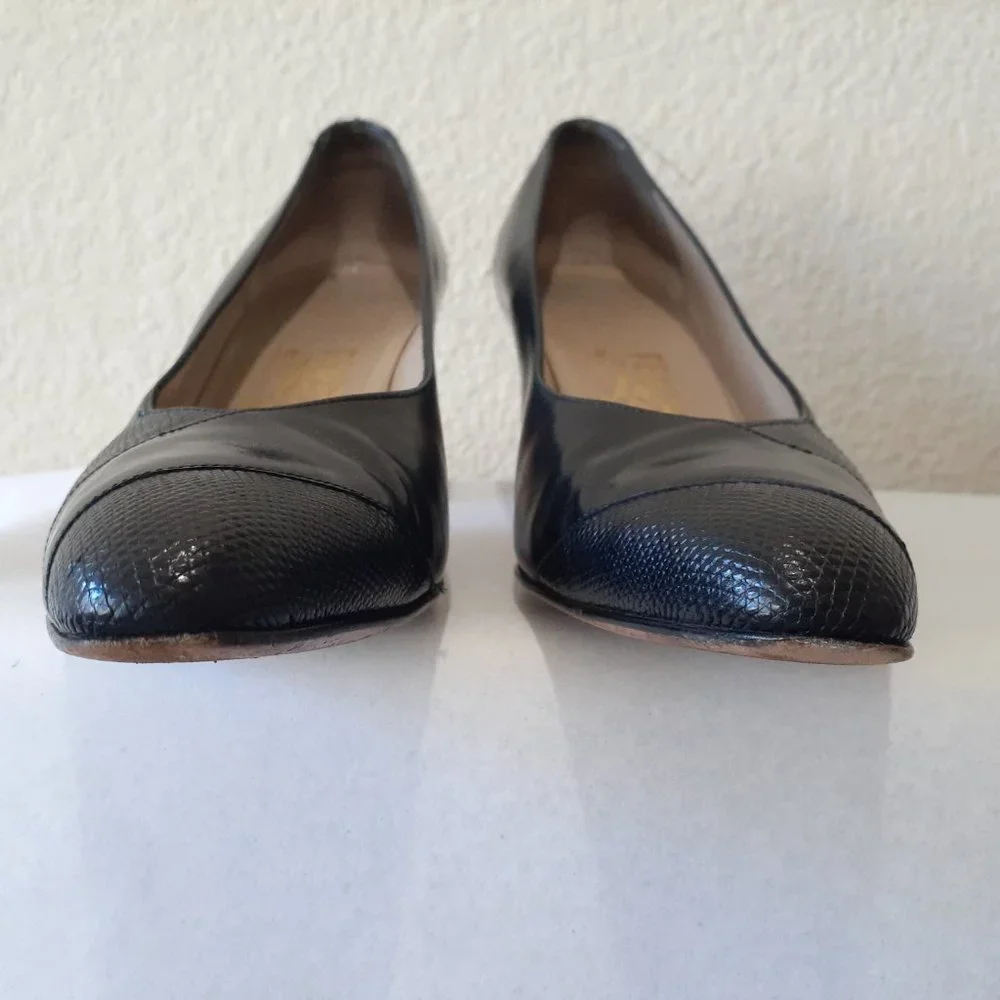 Salvatore Ferragamo black leather